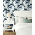 thumbnail image 6 of NextWall Harry & Grace Watercolor Floral Peel and Stick Wallpaper 20.5 in. W x 18 ft. L - Navy Blue & Slate Green, 6 of 8