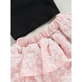thumbnail image 5 of Toddler Girl 2PCS Summer Skirt Outfits Kids Sleeveless Halter Tank Tops Flower Skirts Set, 5 of 7