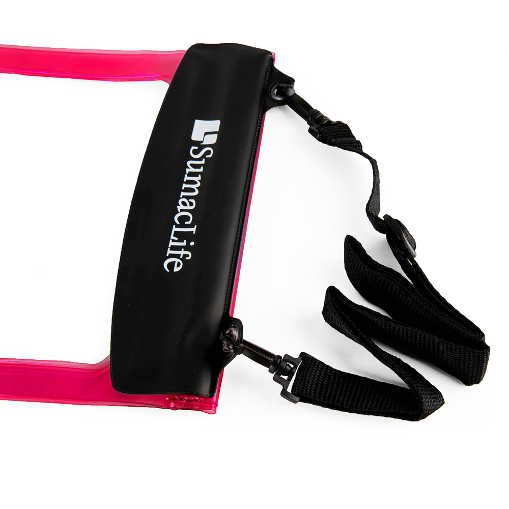 Waterproof Case Tablet Dry Pouch (Pink) w/ Neck Lanyard - Compatible w/ iPad Pro 12.9/11/9.7 Samsung Galaxy Tab S4/Book Microsoft Surface Go, Tablets up to 12.9” Great for Swim Pool Beach Bath Travel