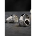 thumbnail image 3 of Two Tone Titanium Stainless Steel Catholic St Benedict Medal Cross Ring for Men Women, 3 of 4