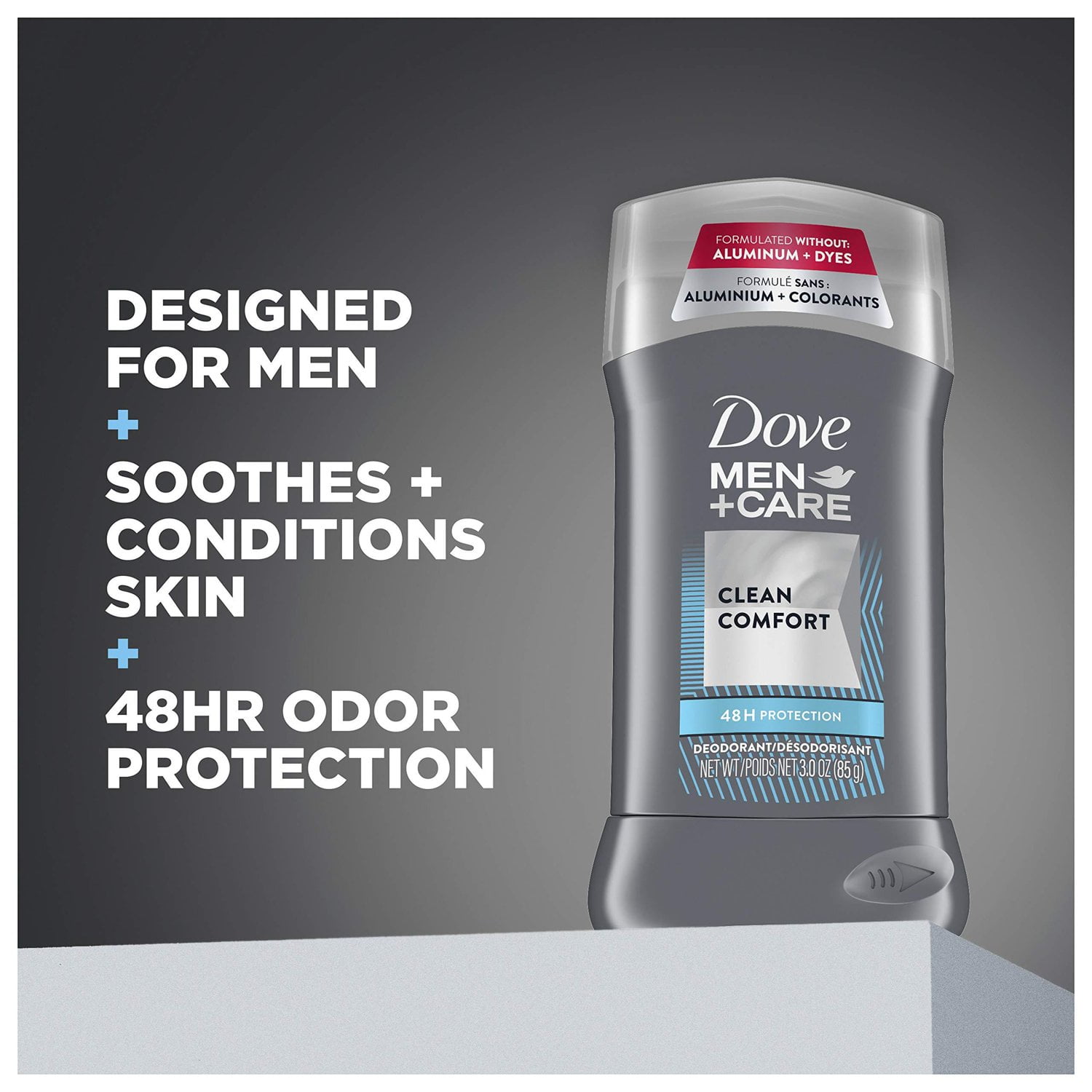 Dove Men+Care Long Lasting Antiperspirant Deodorant Stick, Clean Comfort, 3 oz (4 Pack)
