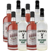 Dhōs Handcrafted Non-Alcoholic Bittersweet 4 Pack w 4 Pack Owen’s Mixers Cucumber Mint - Keto-Friendly, Zero Sugar, Zero Calories, Zero Proof - 750 ML - Perfect for Mocktails - A