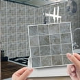 thumbnail image 2 of JeashCHAT 10-Sheet Peel and Stick Tile Backsplash, 3D Self-Adhesive Water-Proof Tile Stickers for Kitchen Bathroom Counter Top, DIY Wall Decor (3.94"x3.94"), 2 of 3