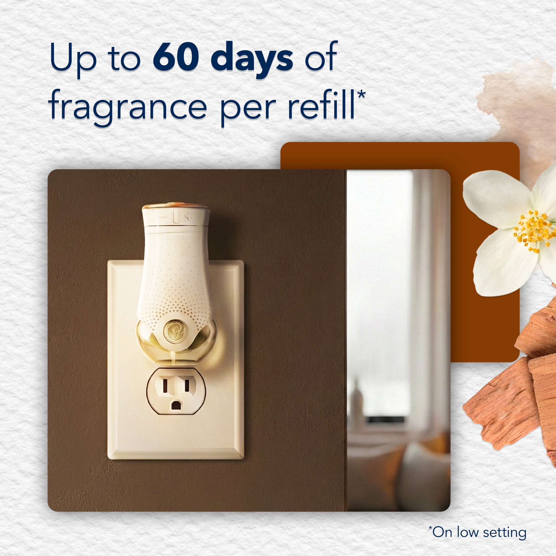 (5 pack) Glade PlugIns 1 Warmer + 1 Count Refill Starter Kit, Cashmere Woods, 0.67 FL. oz. Total, Scented Oil Air Freshener Infused with Essential Oils