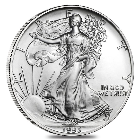 1993 1 oz Silver American Eagle $1 Coin BU