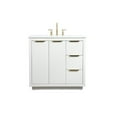 thumbnail image 3 of 36 inch single bathroom vanity in white, 3 of 7