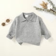 thumbnail image 2 of Younger Tree Baby Boy Sweater Toddler Fall Knit V Neck Pullover Long Sleeve Top Sweatshirt Clothes for 12-18 Months, 2 of 7