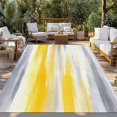 thumbnail image 3 of Outdoor Rug 4x6 ft Yellow Grey Paint Waterproof Outdoor Patio Rug Mat Non Slip Outside Area Rugs Carpet for RV,Camping,Porch,Deck,Pool,Balcony,Backyard, Abstract Art Texture, 3 of 9