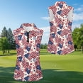thumbnail image 5 of Jeiento 4Th of July Matching Golf Shirts for Couples Women Men Golf Tennis Shirts American Flag Comfy V-Neck 1/4 Zip Workout Tank Tops Athletic Outfits, Women's XL, 5 of 7