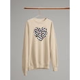 thumbnail image 3 of Colorful Heart Cheetah Print Sweatshirt Women -Image by Shutterstock, Female 3X-Large, 3 of 4