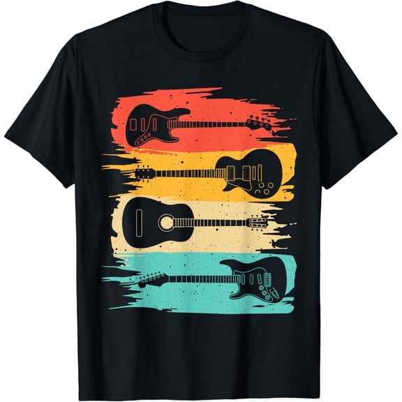 Vintage Guitar Gift For Men Women Music Band Guitarist Stuff T-Shirt