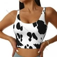 thumbnail image 3 of Sports Bra Women Running Yoga Clothes Vest Cow Daisies Gathering Fitness Vest, 3 of 7