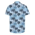 thumbnail image 6 of Yteetum Men's T Shirts Under $5.00 Hawaiian Floral Print T Shirts Casual Button Down Short Sleeve Lapel Beach Summer T-Shirts, 6 of 7