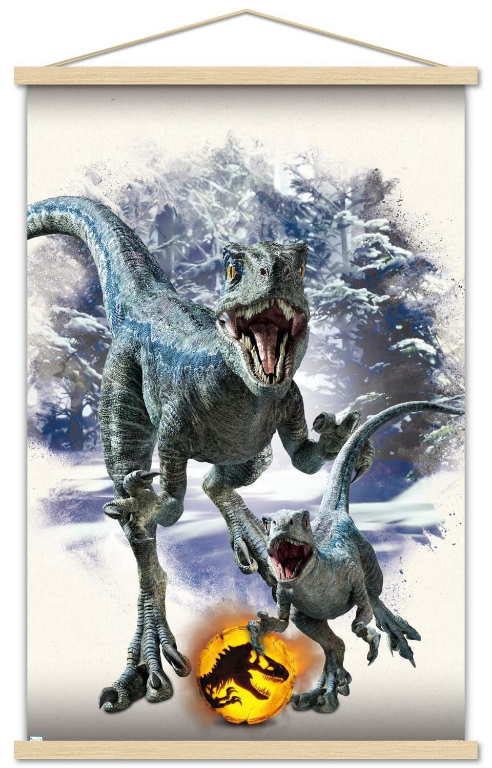 Jurassic World: Dominion - Blue and Beta Focal Wall Poster, 14.725" x 22.375" Framed