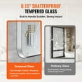 thumbnail image 3 of VEVOR Square Wall Mounted Mirror 36" x 48" Mirror with Aluminium Alloy Frame, 3 of 9