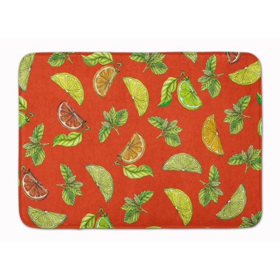 Carolines Treasures BB5205RUG Lemons Limes and Oranges Machine Washable Memory Foam Mat 19 X 27" multicolor