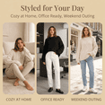 thumbnail image 3 of Olaglory Oversized Sweaters for Women Trendy Cable Knit Crewneck Pullover Chunky Breathable Fall Winter Sweaters for Women 2026, 3 of 9