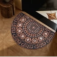 thumbnail image 4 of Wuztai Bohemian Semi-Circular Door Mat 40x60cm, Crystal Velvet Entryway Rug with Non-Slip Backing, Welcome Home Floor Decor, 4 of 5