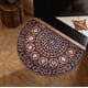 thumbnail image 4 of Felpudo Semicircular de Estilo Bohemio | 40X60Cm | Alfombrilla Antideslizante para Entrada | Tejido de Terciopelo Cristal | Lavable | Material: Poliéster, 4 of 5