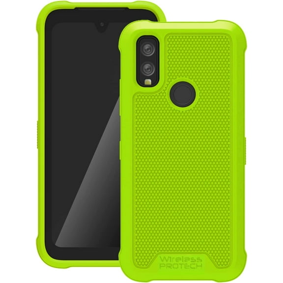 Wireless PROTECH Case Compatible with Kyocera DuraSport 5G Phone Model C6930, Durable Slim Flexible Cover Case with Drop Protection (Lime Green)