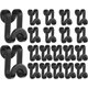 thumbnail image 1 of Black Hanger Hooks, 20-Pack Mini Connecting Hooks for Waterfall Hangers, 1 of 5
