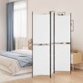 thumbnail image 1 of vidaXL 3-Panel Room Divider White 150x180 cm Fabric, 1 of 5
