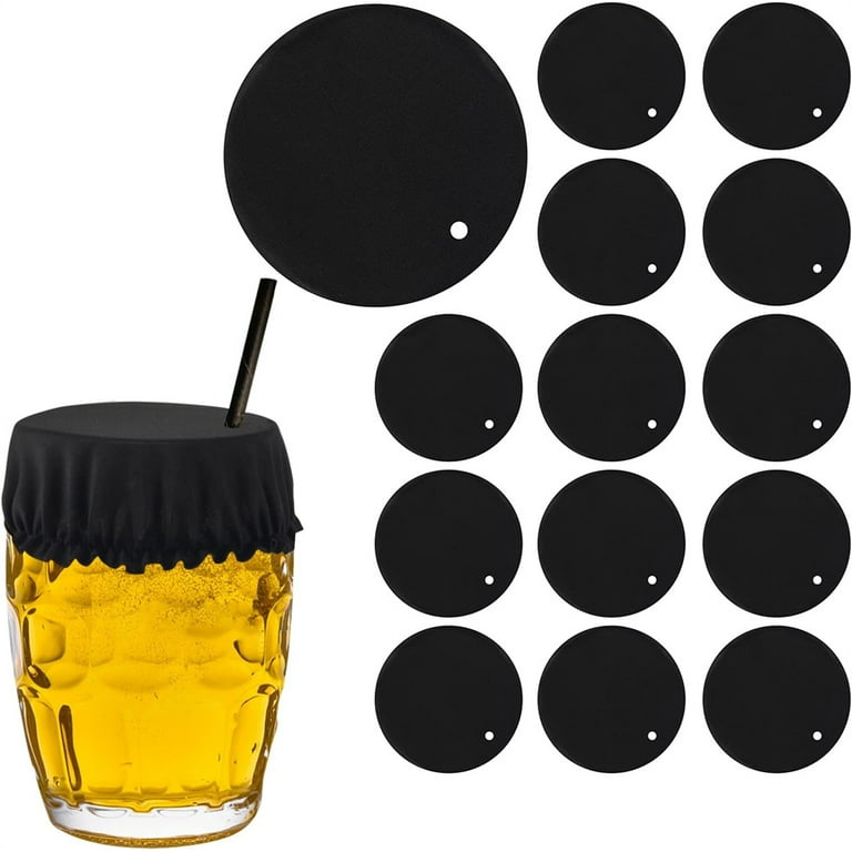 NOGIS [10-Pack] Reusable Drink Covers for Alcohol Protection - Fabric Drink  Protector for Men & Women - Wine Glass Covers to Prevent Drink Spiking -  Black Cup Covers For Drinks 