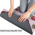 thumbnail image 3 of Strawberry Plants Fruit Dot Pink Pattern Hot Yoga Mat Towel Non Slip for Hot Yoga - Quick-Drying Yoga Mat Cover with 4 Corner Pockets with Travel Bag - Hot Yoga Towel Non Slip 70"x26", 3 of 6
