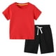 thumbnail image 1 of Odeerbi 18M-12Y Niños Niñas Conjunto de Verano Deportivo Camiseta de Manga Corta de Algodón Shorts Conjunto de Dos Piezas Suave, 1 of 4