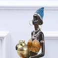 thumbnail image 7 of African Sculpture, Vintage Tribal Lady Figurines Statue Collectible Human Decorative Flower Vase Plant Pot Flower Arrangement for art of home - Golden, 7 of 7