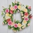 thumbnail image 2 of Corona Floral Para El Hogar Bodas De Primavera Y Verano Elegante Arreglo Floral De Peonías Y Flores De Té Perfecto Para Salones Y Entradas Decoración Para Uso En Interiores Y Exteriores, 2 of 7