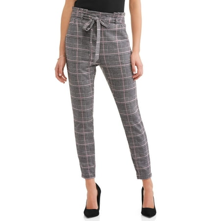 Polo Knit Pant Set - Women's Knit Paperbag Waist Self Tie Pant
