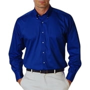 Van Heusen Men's Regular Fit Twill Solid Button Down Collar Dress Shirt , Corn Flower, 16.5-17 Neck 34-35 Sleeve, Large