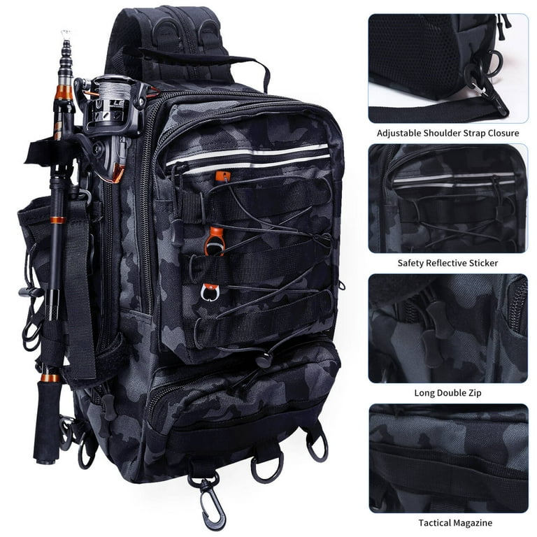 backpack that holds fishing pole Dolodomy With Rod Holder, Fishing Tackle Storage Bags Fishing Tackle Box Backpack Bag : Sports & Outdoors The primary purpose of a backpack tackle box is to store the multiple tackle items Water Resistant Fishing Backpack |