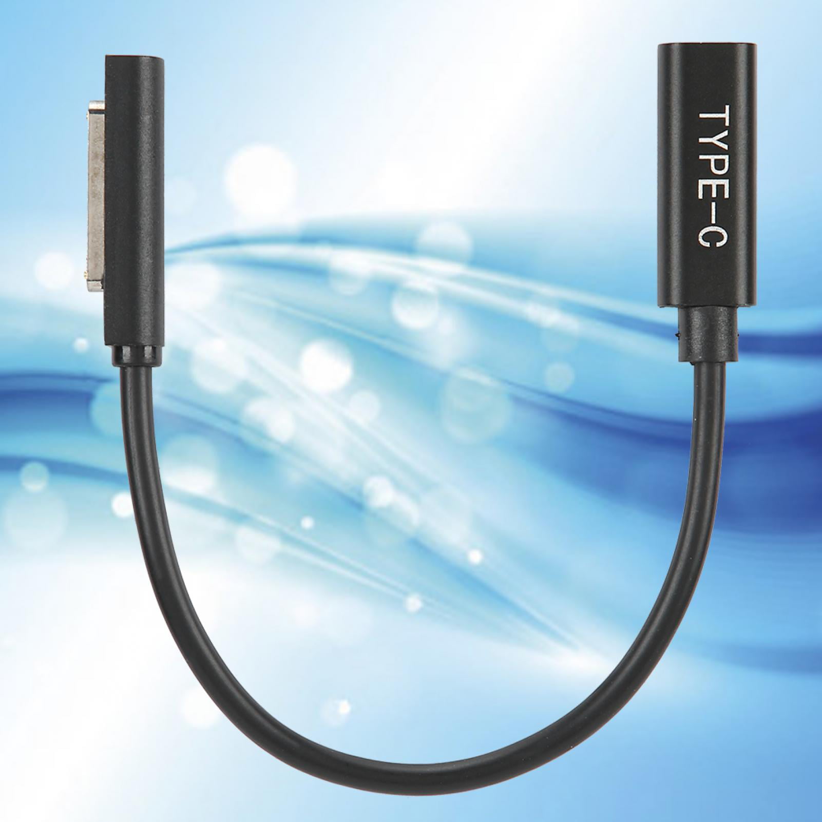 PD Type C Fast Charging Adapter Cable 12V 3A 17cm / 6.7in Length for Microsoft Surface 1/2 / Surface RT Black Adapter Cable