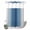 Sea blue, gray, variant on No Hook Shower Curtain, Sage Green Grey Ombre Shower Curtains for Bathroom with See Through Top Window, Farmhouse Gradient Minimalist Waterproof & Washable Bath Curtain Stand Up Stall 36"x72"
