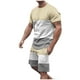 thumbnail image 1 of Camisetas Casuales Cuello Redondo Manga Corta Color Bloqueado Superior, Pantalones Cortos a Juego para Deportes Y Diarios, 1 of 7