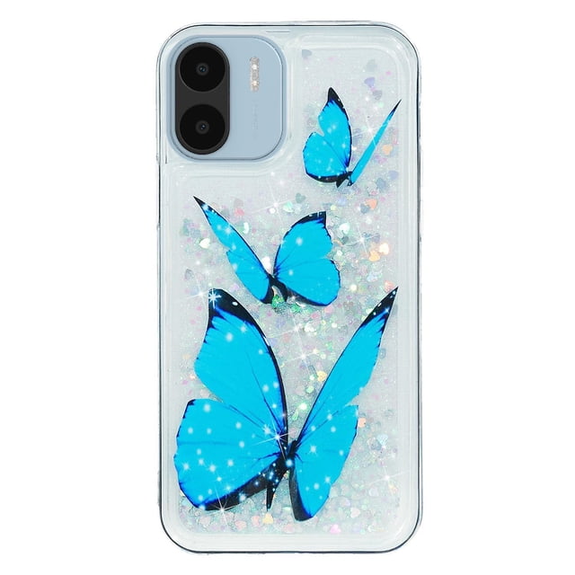 Xiaomi Redmi A1 4G/A2 4G Patrón en relieve Quicksand Funda para teléfono TPU Funda para teléfono Mariposa