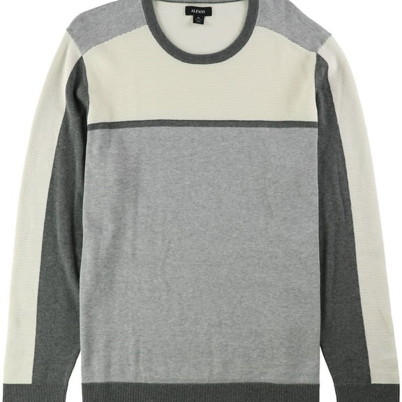 Alfani Mens Pullover Knit Sweater, Grey, Medium