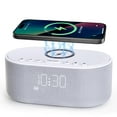thumbnail image 1 of Reloj despertador Sound Machine con cargador inalámbrico Odokee White, 1 of 9