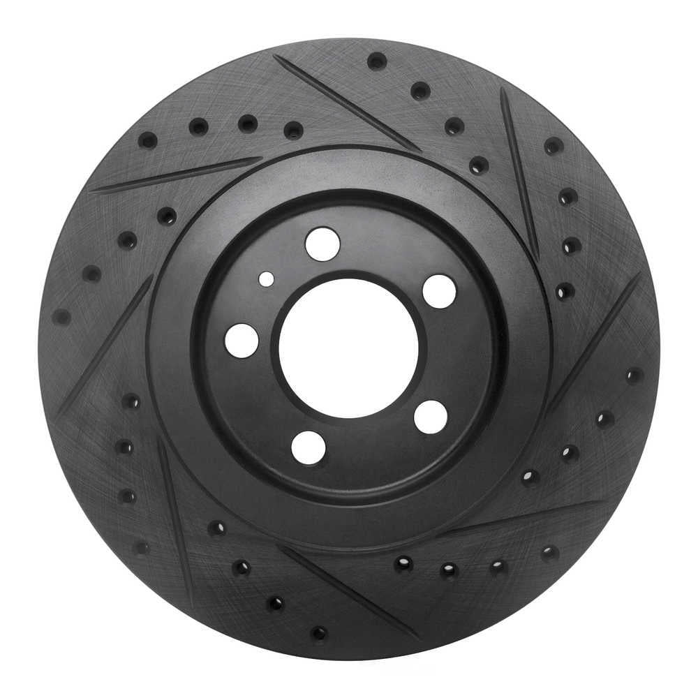 Dynamic Friction Company 633-74009L DFC Brake Rotor - Drilled And Slotted - Black