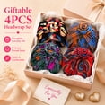 thumbnail image 4 of African Head wrap Headbands for Women Turbans Hair Wraps Headband Pre-Tied Pattern Bonnet Turban Knot Beanie Cover Head wrap Hat 4 PCS, 4 of 7