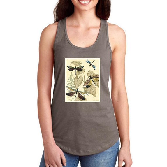 Dragonflies In Nature Ii Racerback Tank Women -Megan Meagher Designs, Female Small
