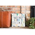 thumbnail image 3 of Sweet Summer Time Peach Green Floral 12 x 12 Wood Wall Sign Plaque, 3 of 4