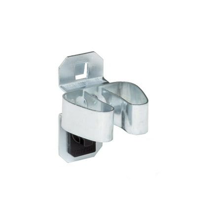 Triton Products® LocHook 1/2" to 1" Hold Range 1-1/2" Projection Zinc Plated/Chromate Dipped Steel Standard Spring Clip for LocBoard, 5pk
