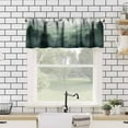 thumbnail image 4 of Forest Kitchen Valance Curtain, Watercolor Style Nature Woodland Green Forest Mountain Plant Pattern Window Treatment Rod Pocket Drapes for Bedroom Office Living Room Cafe Decor 54x18inch, 4 of 6