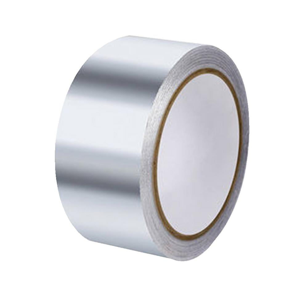 1 Inch wide x 10 Feet Length 0.05mm Thickness Aluminum Foil Tape 1 Wide x 10 Self-Adhesive Backed Heat Shield Foil Tape Reflective Tape Roll Silver 