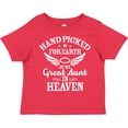 thumbnail image 3 of Inktastic Handpicked for Earth by My Great Aunt in Heaven Boys or Girls Toddler T-Shirt, 3 of 5
