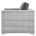 thumbnail image 3 of Lounge Chair Armchair, Rattan, Wicker, Grey Gray, Modern Contemporary Urban Design, Outdoor Patio Balcony Cafe Bistro Garden Furniture Hotel Hospitality, 3 of 8