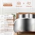 thumbnail image 6 of 3 Piece Black Grey White Duvet Cover Set California King,Microfiber Comforter/Quilt Cover with Corner Ties and 2 Pillowcases,Farmhouse Ombre Color Modern Simple All Season Bedding with Zipper Closure, 6 of 8